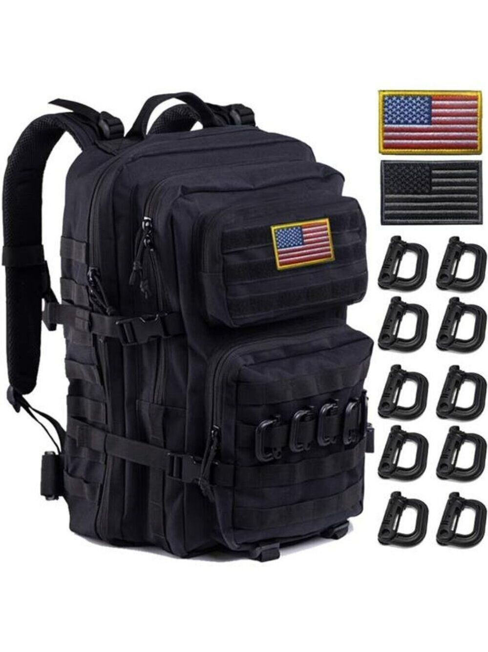 Military Tactical Backpack 45L Molle Hiking Camping Rucksack with Pockets